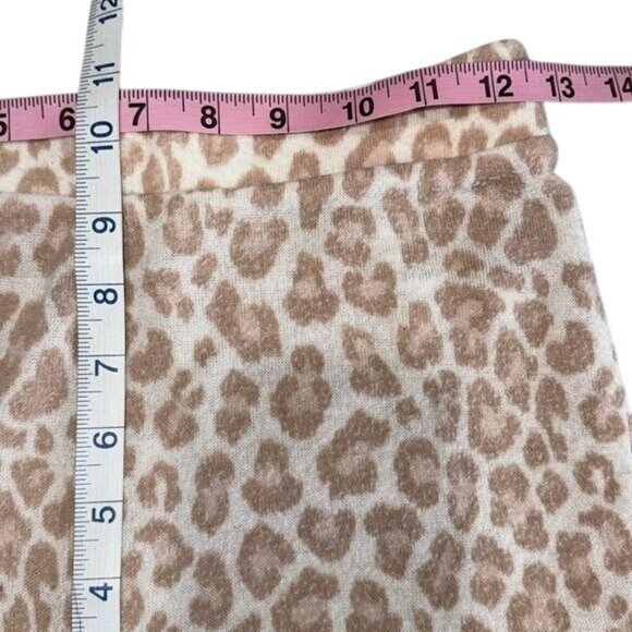 Colsie Leopard Print Button-Front Long Sleeve Crop Top & Shorts Lounge Set XS - Picture 6 of 8